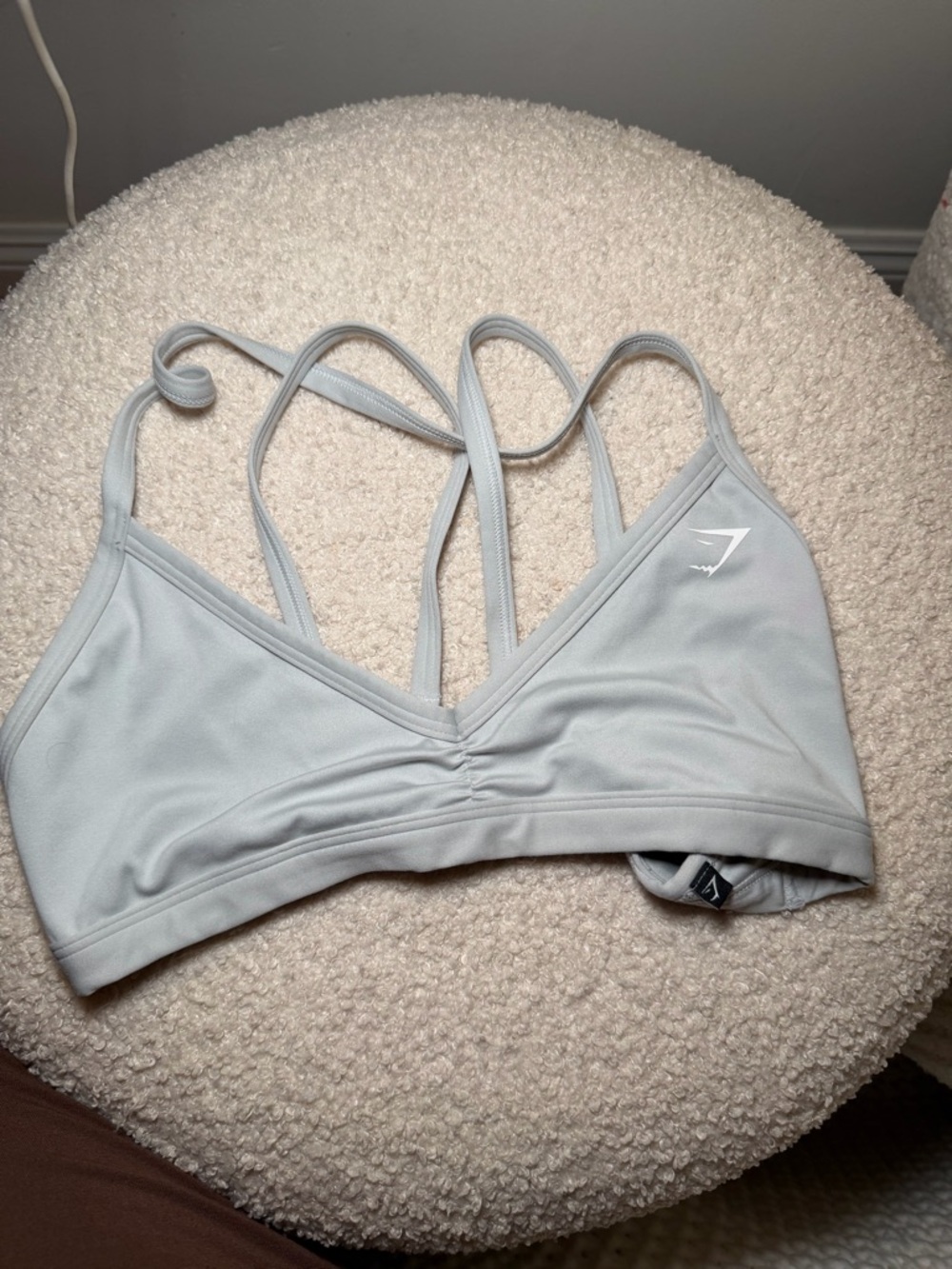 Gymshark Pale Gray Strappy Sports Bra - Women